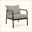 Chaise ronde avec structure en aluminium durable et coussins résistants aux intempéries pour un confort et un style extérieurs
