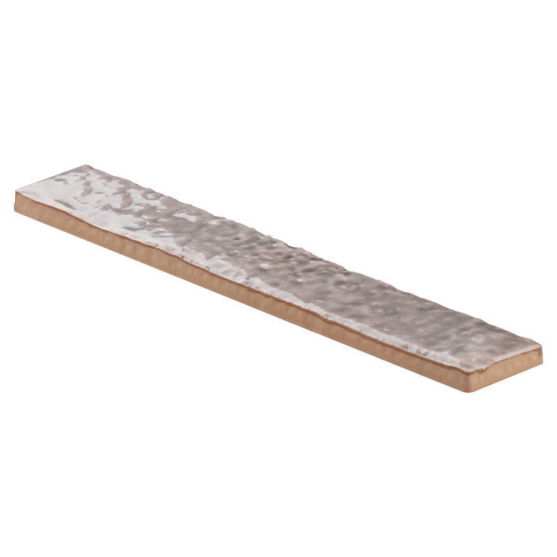 Virtuo 1.45 in. x 9.21 in. Crackled Ceramic Subway Wall Tile (4.65 Sq. Ft. / Case), Gray