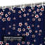 Mignon petit rideau de douche bleu marine avec 12 crochets-129035084