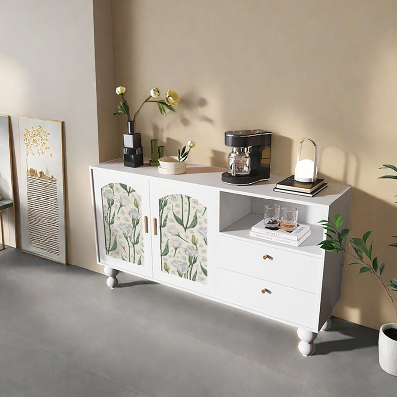 59.1in Large Capacity Sideboard Buffet, White