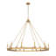 Lustre 12 lumières en laiton frotté Parker