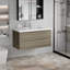 Meuble-lavabo flottant avec lavabo, meuble-lavabo mural moderne avec lavabo en résine et tiroirs à fermeture douce, gris cendré-1676872881