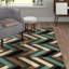 Tapis à chevrons gris / turquoise-17264896