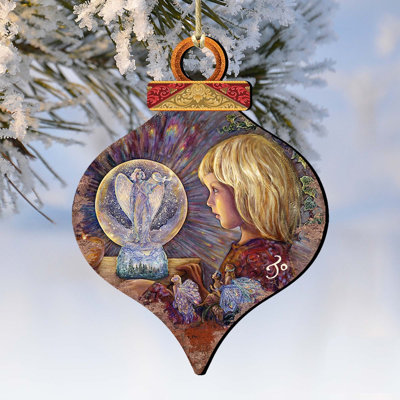 Fairy Wooden Ornament by Josephine Wall