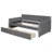 Twin Size Upholstered Daybed With Drawers, Wood Slat Support-1636153196