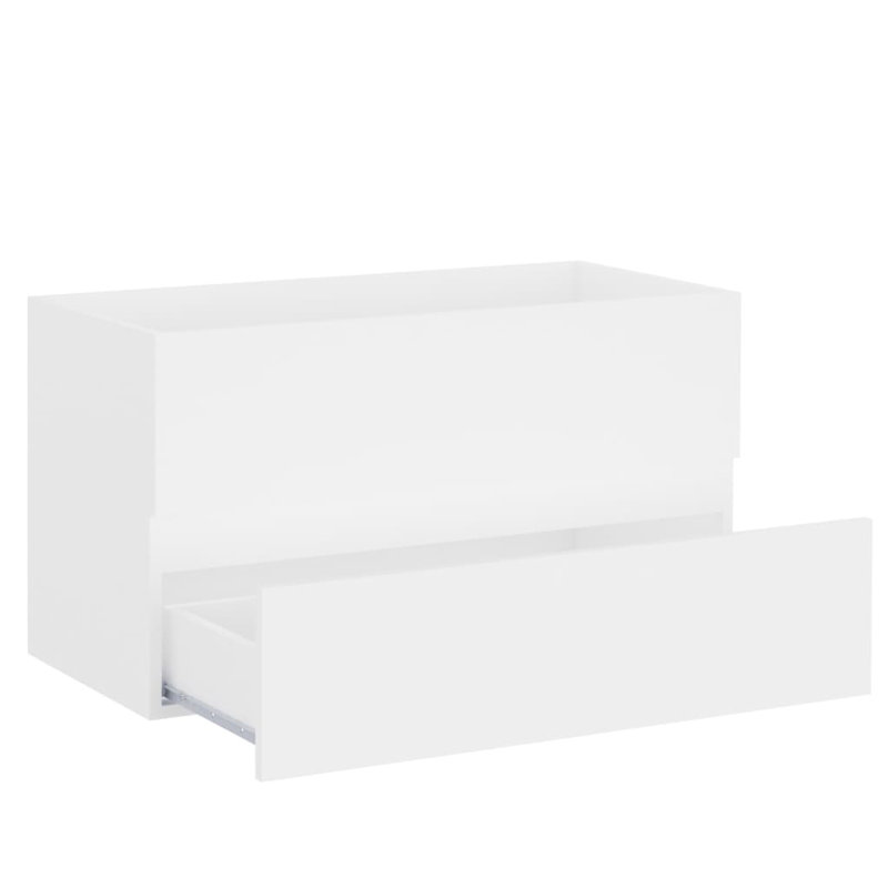 Audrae Wall Hung Single Vanity, White, 80cm