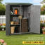 Rangement pour outils de jardin en bois avec abri imperméable