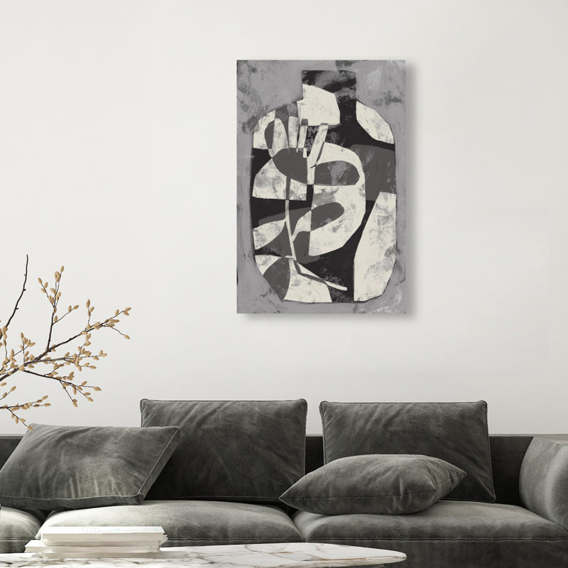Minimalist Vase Canvas Abstract Print by Oliver Gal, Black Frame, 10 x 15, 36"H x 24"W, Gallery Wrapped