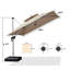 Parasol carré en porte-à-faux 9 pi x 9 pi Romy, beige-1480903438