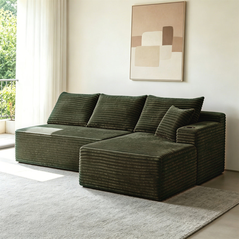 96" Cloud Sectional Couch with L-Shape Chaise