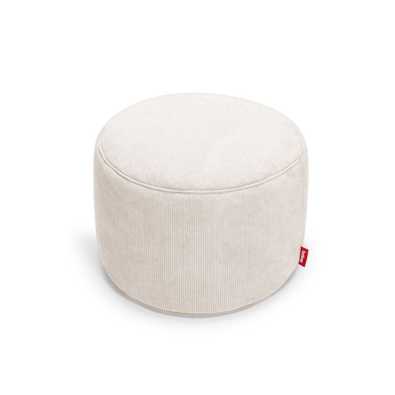 Point Recycled Cord Ottoman, Cream