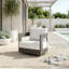 Chaise pivotante d'extérieur en aluminium avec coussins Sunbrella Frances-123514870