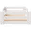 Vidaxl Bed Frame Without Mattress Wax Brown Solid Wood Pine-105717097-105717098