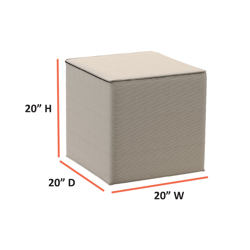 Outdoor Seating Cushion Cover, 20" W x 20" D, Beige
