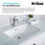 Lavabo de salle de bain rectangulaire encastré en céramique blanche Elavo