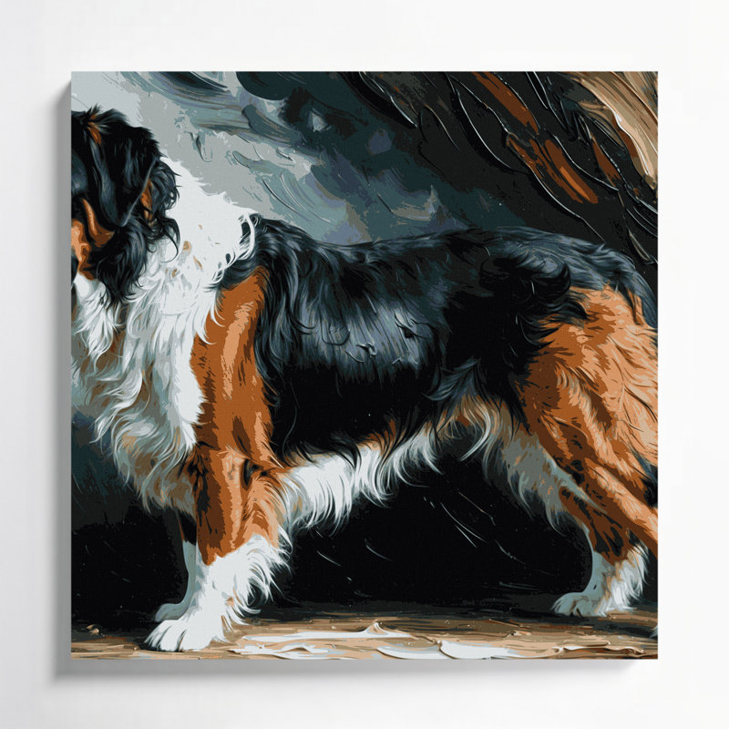 Chiens, grand chien de montagne suisse, art mural sur toile, H 16 po x l 16 po