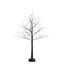 Ensemble de 3 arbres effrayants d'Halloween avec lumières DEL mauves - arbres artificiels noirs 4 pi, 5 pi et 6 pi pour la décoration intérieure d'Halloween