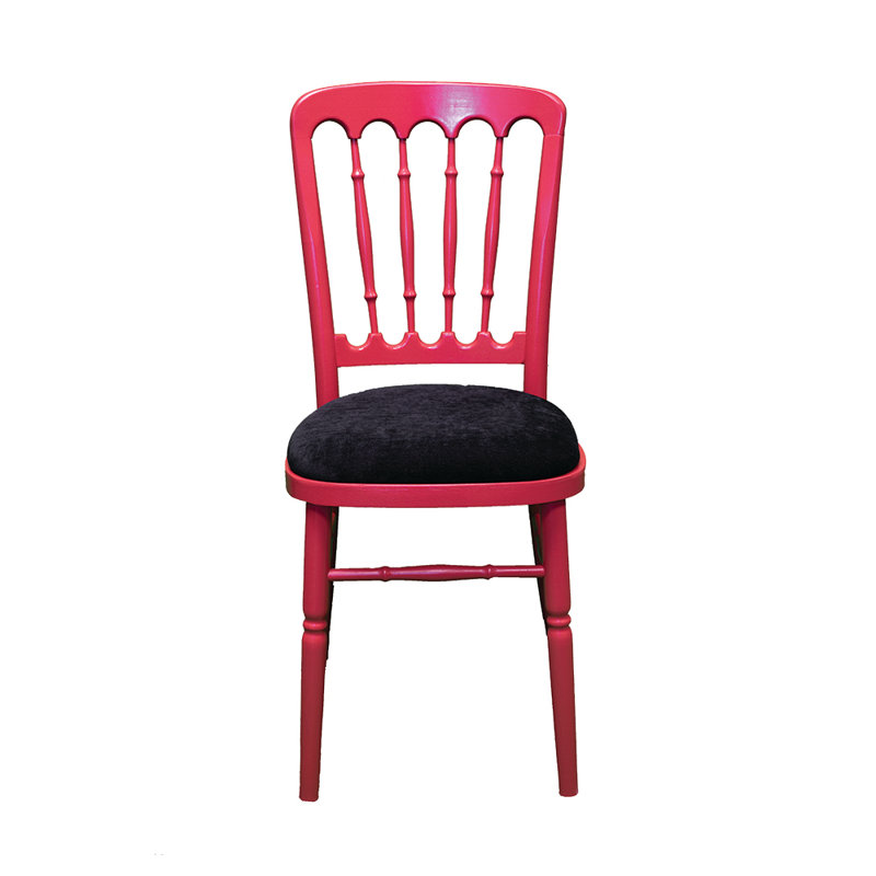 Avalos 43cm H Polyester Blend Upholstered Slat Back Side Chair, Black, Red
