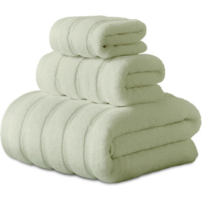  Ensemble de 3 serviettes de bain, 1 serviette de bain, 1 serviette à main, 1 gant de toilette, serviettes 100% coton hautement absorbantes pour salle de bain, salle de sport, hôtel
