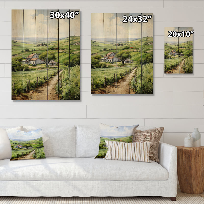 Farmhouse Country Serenade I sur impression sur bois, H 20 po x l 10 po x P 0,78 po
