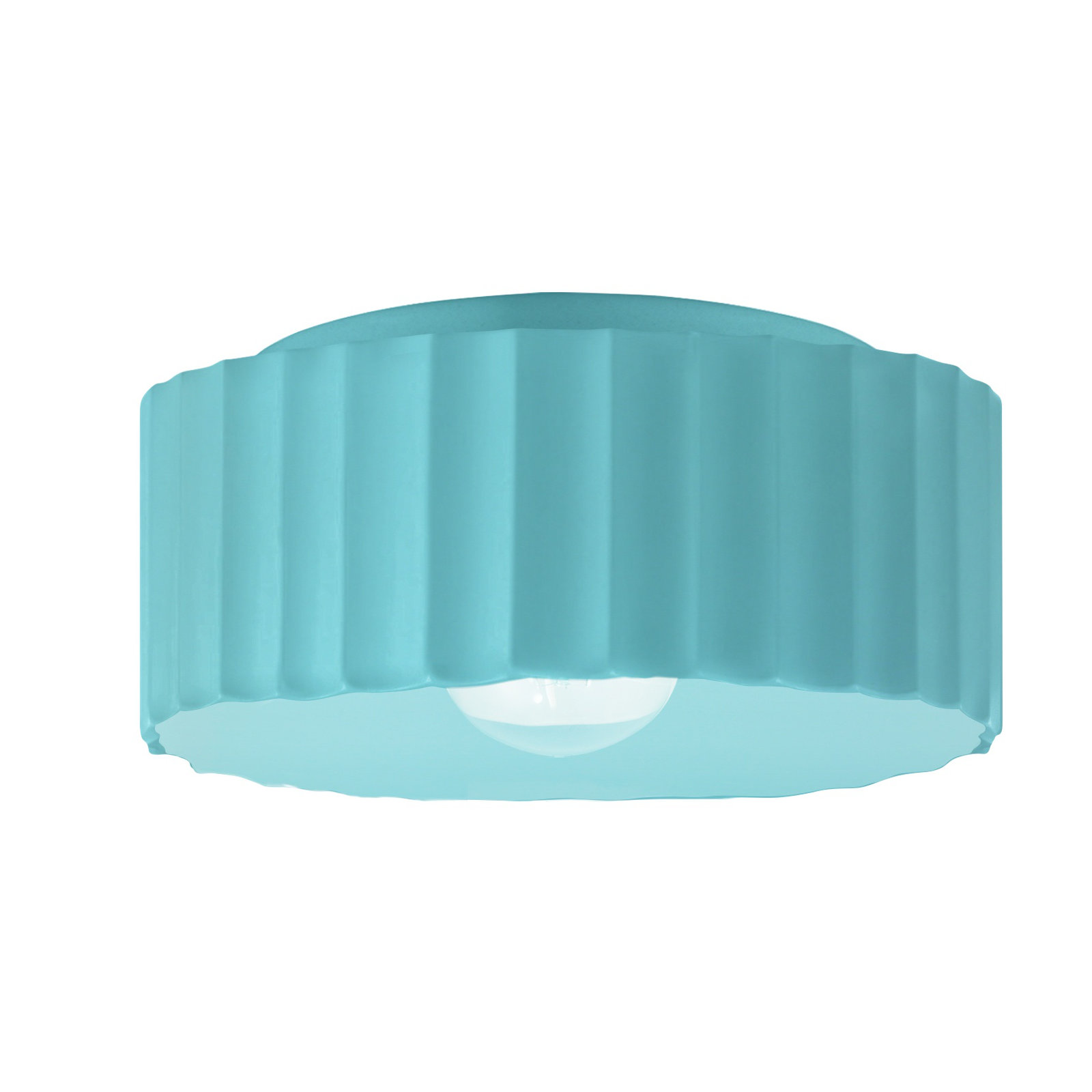 Colgate Single Light Ceramic Flush Mount, Reflecting Pool, 6.5" H x 13" W x 13" D