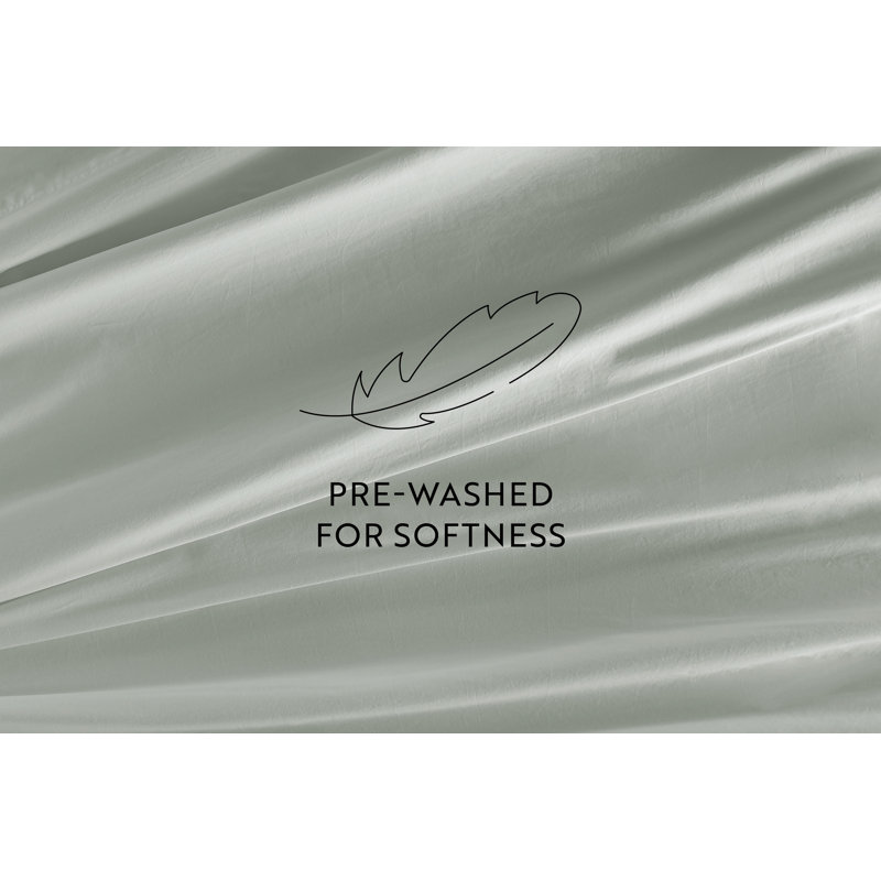 Queen Green Mist Cotton Sateen Sheet Set