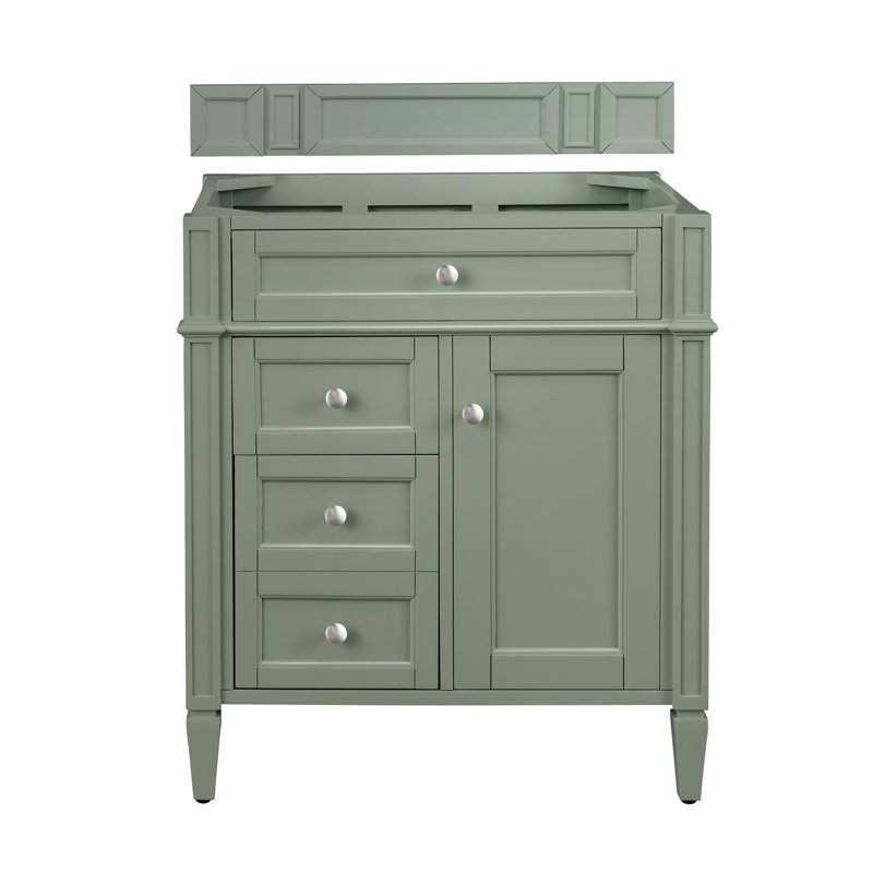 Dussault 30' W Single Bathroom Vanity Base, Smokey Celadon