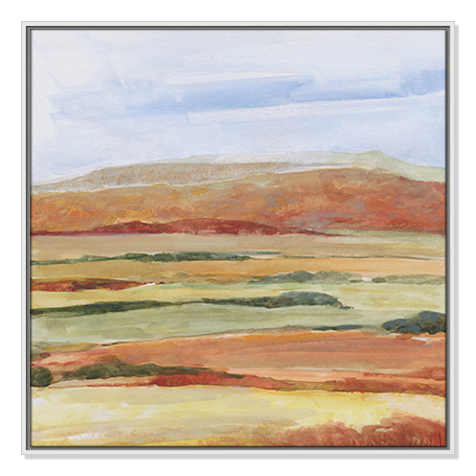 Damali "Sedona Magic" Print by Sally Swatland, 31.5" H x 31.5" W x 2" D, White