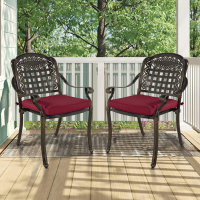 Ensemble de chaises de patio avec coussins 2 pièces MEETWarm