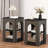 Farmhouse Square End Table With Storage-1353802485