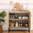 Sideboard Buffet Storage Cabinet With Rattan Doors