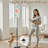  68.5" Standing Floor Lamp Blue Red Coral Starfish Seashells Dimmable Metal Pole Lamp with Linen Lampshade LED Bulb Included