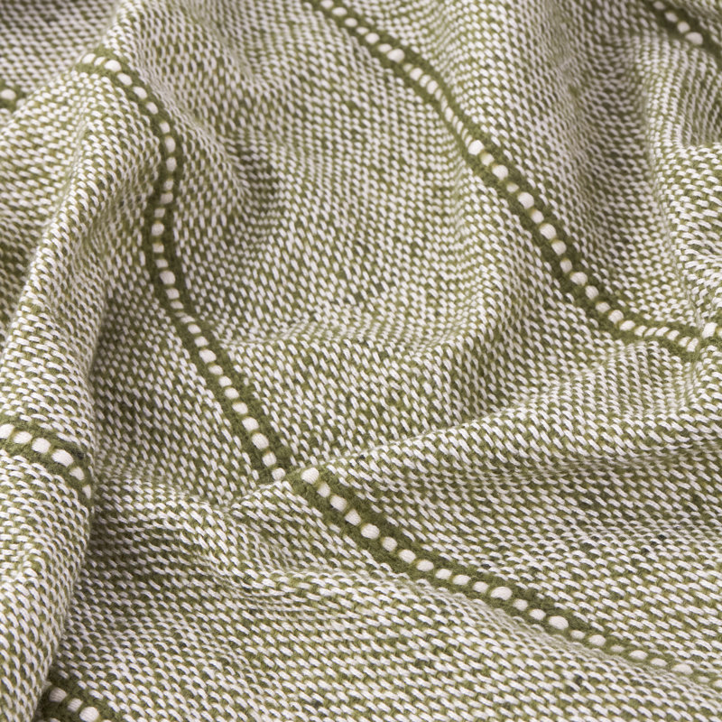 Hedon Machine Woven Throw Blanket, Green