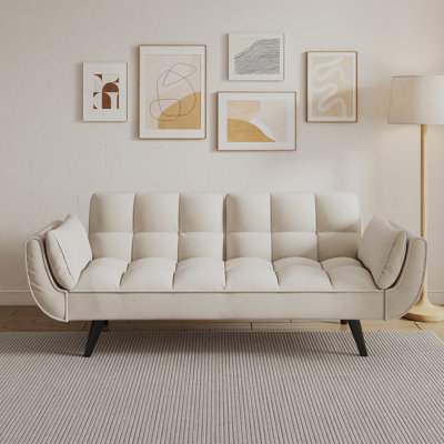 Coussin 57 pouces beige avec deux accoudoirs