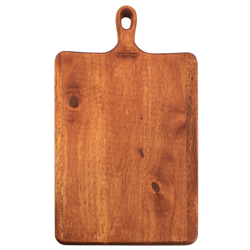 Planche de service en bois d'acacia brun foncé 18 pouces Martha Stewart Everhaven Westhaven