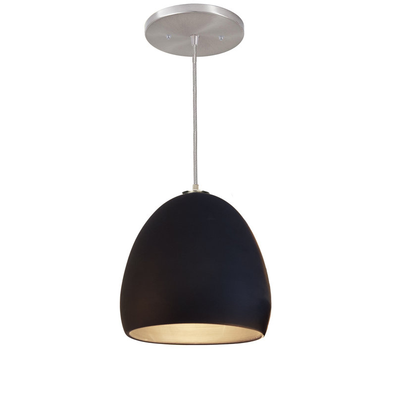 Clay 1 - Light Pendant, Brushed Nickel, Matte White, Yes