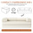 Convertible Six Person Fabric Sofa Bed, High Rebound Density Sponge Sofa-1147291897