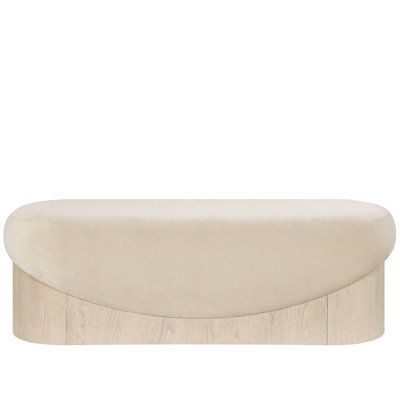 Velora 55" Wide Modern Traditional Tufted Upholstered Steel Base Bench