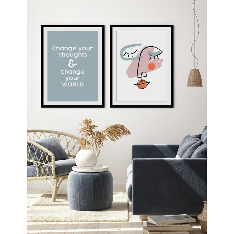 Face - Single Picture Frame Print, 50 cm H x 60 cm W