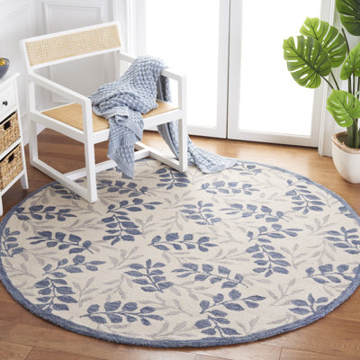 Jalayiah Hand Tufted Wool/Cotton Rug in Ivory/Gray