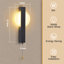 1-Light Sunrise Black LED Flush Mounted Sconce