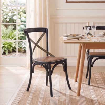 Chaise d'appoint à dossier en croix Deason