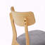 Chaise de salle à manger rembourrée avec cadre en noyer grain de bois durable-801053333-801053331