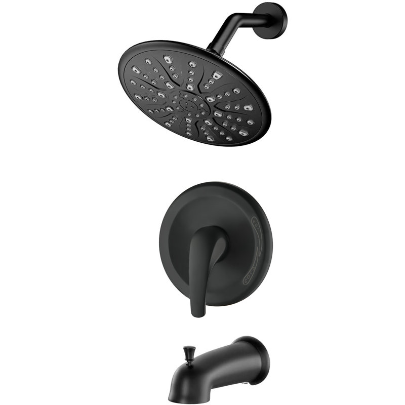 All-In-One Kit with Rough in-Valve, Matte Black