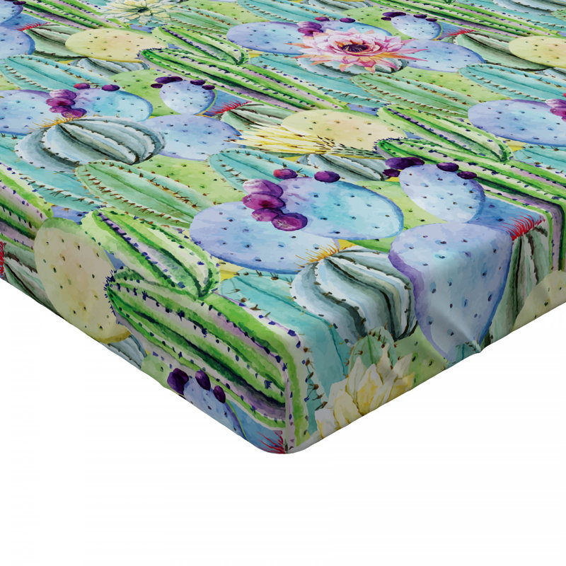 Microfiber Floral Fitted Sheet, Full Fitted Sheet