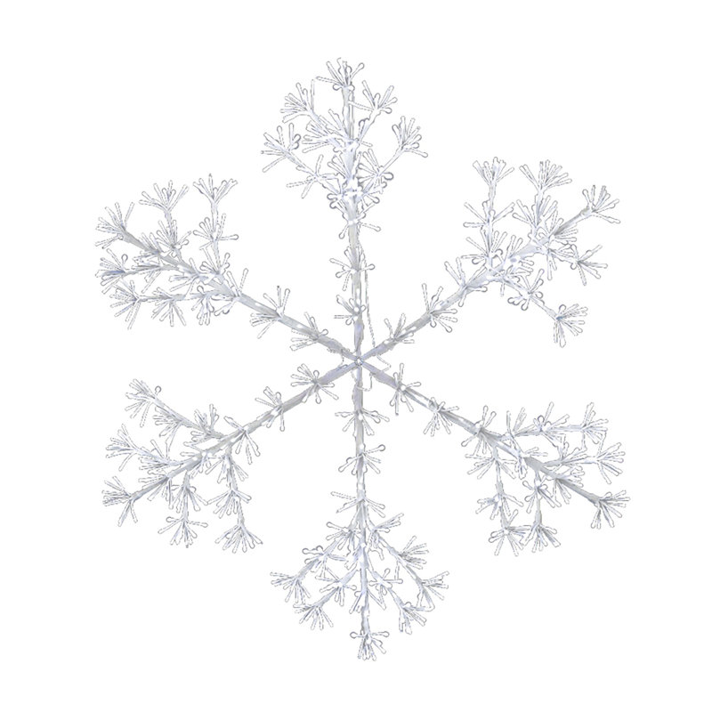 60"Pure White Sparkler Snowflake 1080 LED Lighted Window Décor
