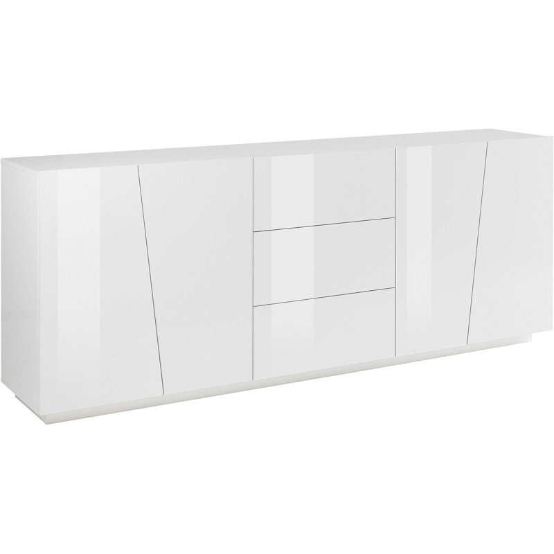 Bayonne 220cm Sideboard, White Glossy