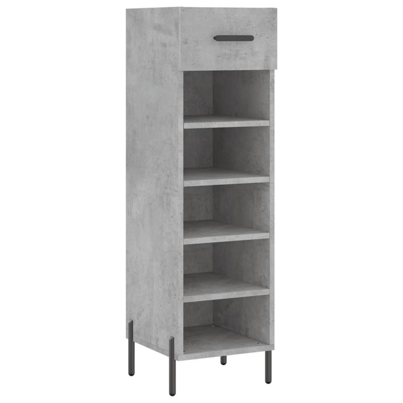 5 Pair Shoe Storage Cabinet, Concrete Grey