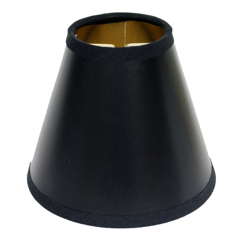 Ensemble de 6 abat-jour lustre en parchemin, H 4 po x l 5 po x P 5 po, Noir et or