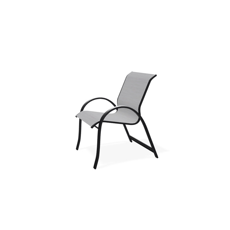Fauteuil de salle à manger empilable Hiraku, Abalone, Noir